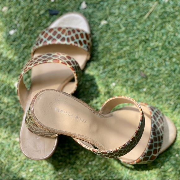 Vanilla Moon Animal Print Block Heel Slider Sandals. Euro size: 36 - Picture 5 of 11